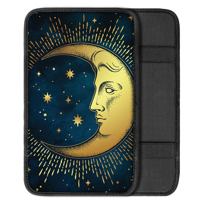 Vintage Moon And Sun Print Car Center Console Cover