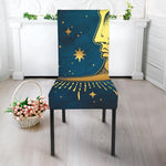 Vintage Moon And Sun Print Dining Chair Slipcover