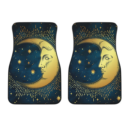 Vintage Moon And Sun Print Front Car Floor Mats
