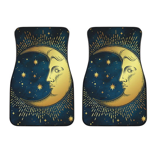 Vintage Moon And Sun Print Front Car Floor Mats