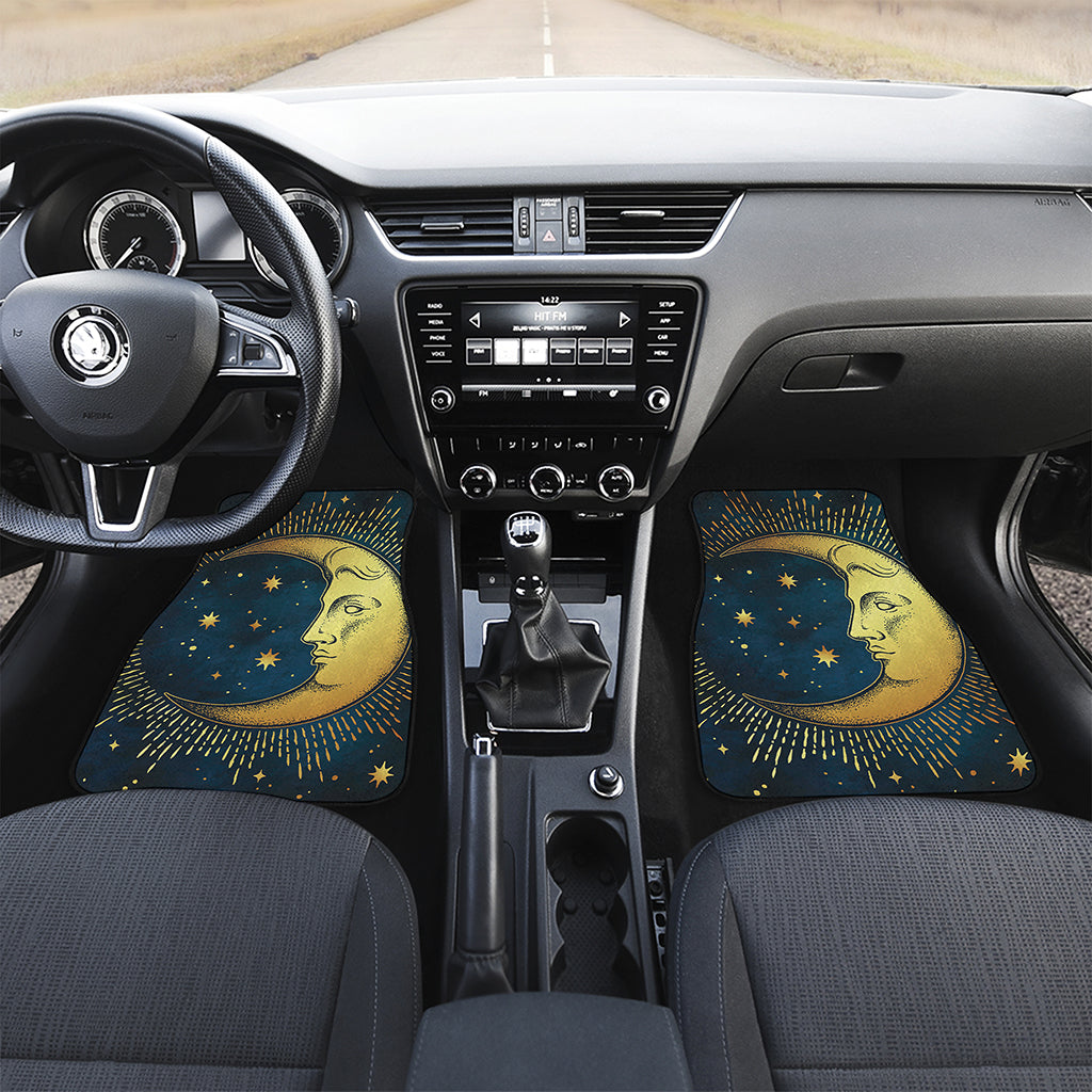 Vintage Moon And Sun Print Front Car Floor Mats