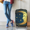 Vintage Moon And Sun Print Luggage Cover