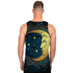 Vintage Moon And Sun Print Men's Tank Top
