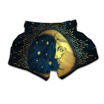 Vintage Moon And Sun Print Muay Thai Boxing Shorts