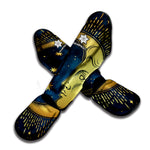 Vintage Moon And Sun Print Muay Thai Shin Guard