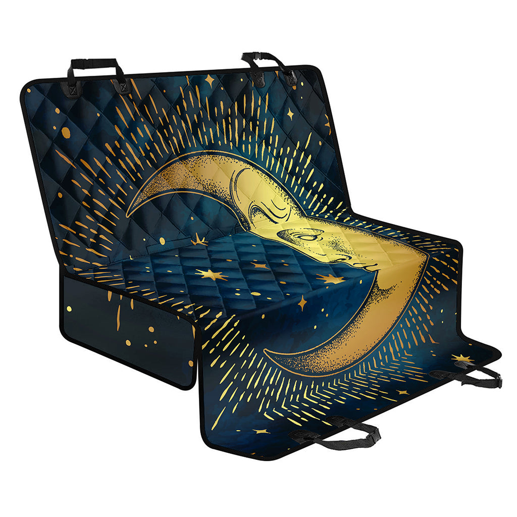 Vintage Moon And Sun Print Pet Car Back Seat Cover