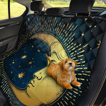 Vintage Moon And Sun Print Pet Car Back Seat Cover