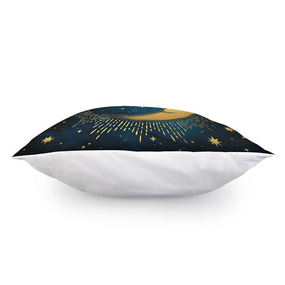 Vintage Moon And Sun Print Pillow Cover