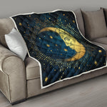 Vintage Moon And Sun Print Quilt