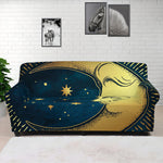 Vintage Moon And Sun Print Sofa Cover