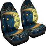 Vintage Moon And Sun Print Universal Fit Car Seat Covers