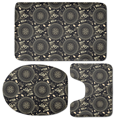 Vintage Native Dream Catcher Print 3 Piece Bath Mat Set