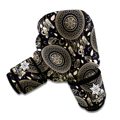 Vintage Native Dream Catcher Print Boxing Gloves