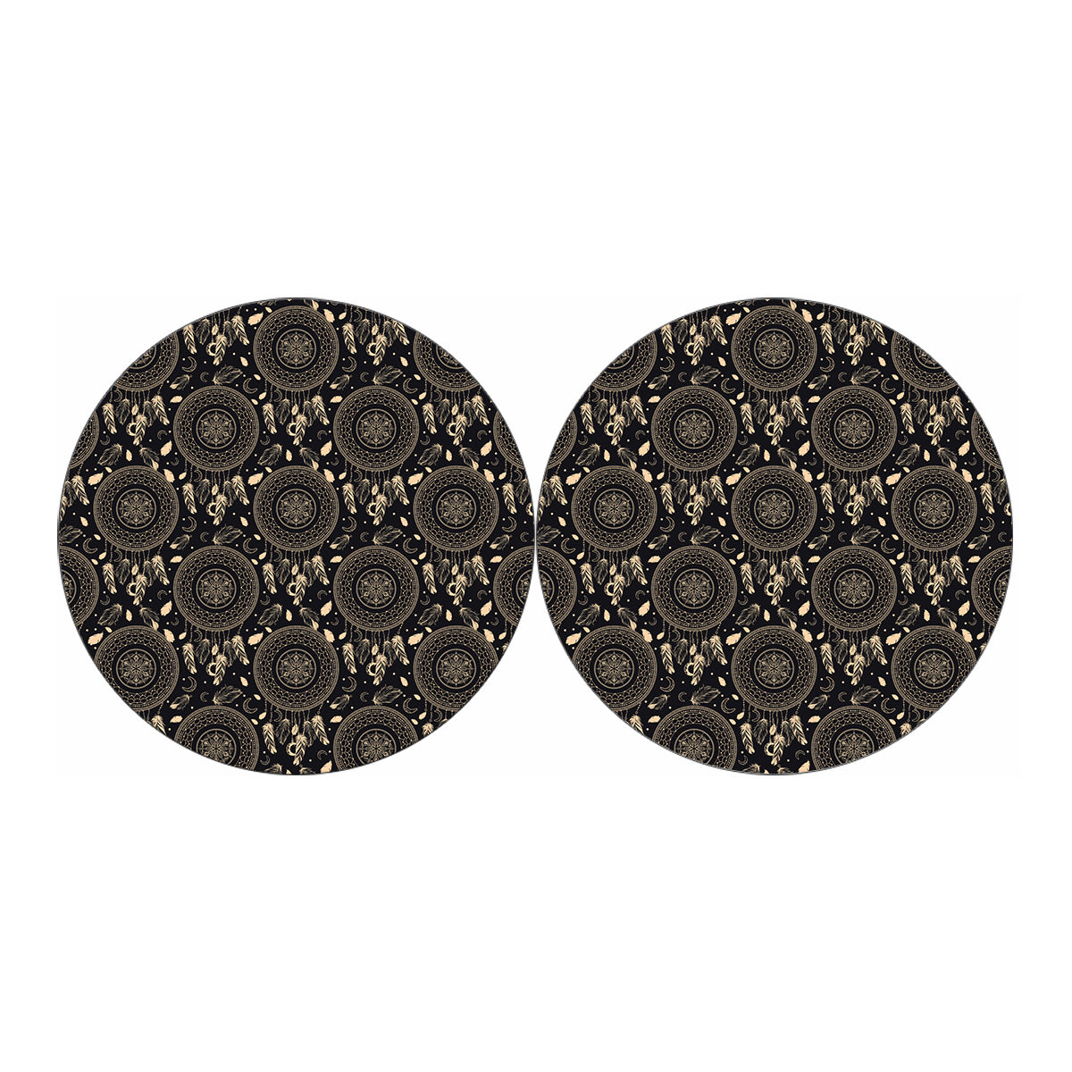 Vintage Native Dream Catcher Print Car Coasters