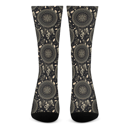 Vintage Native Dream Catcher Print Crew Socks