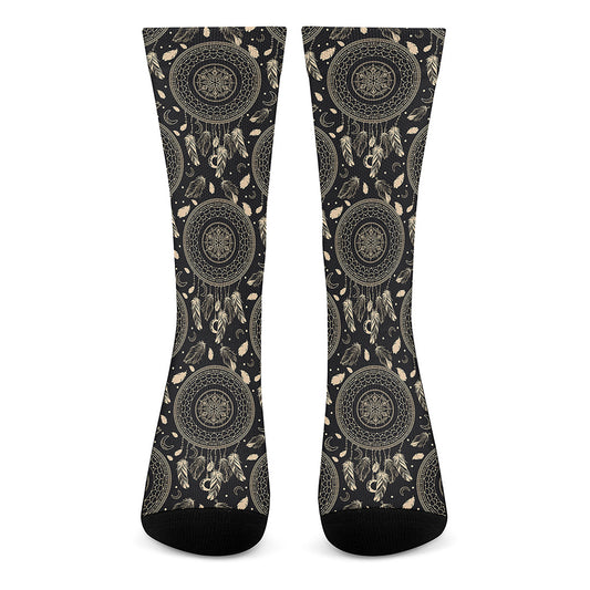 Vintage Native Dream Catcher Print Crew Socks