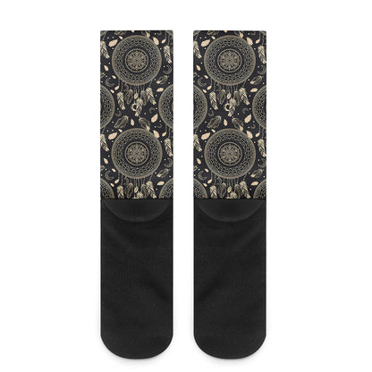 Vintage Native Dream Catcher Print Crew Socks