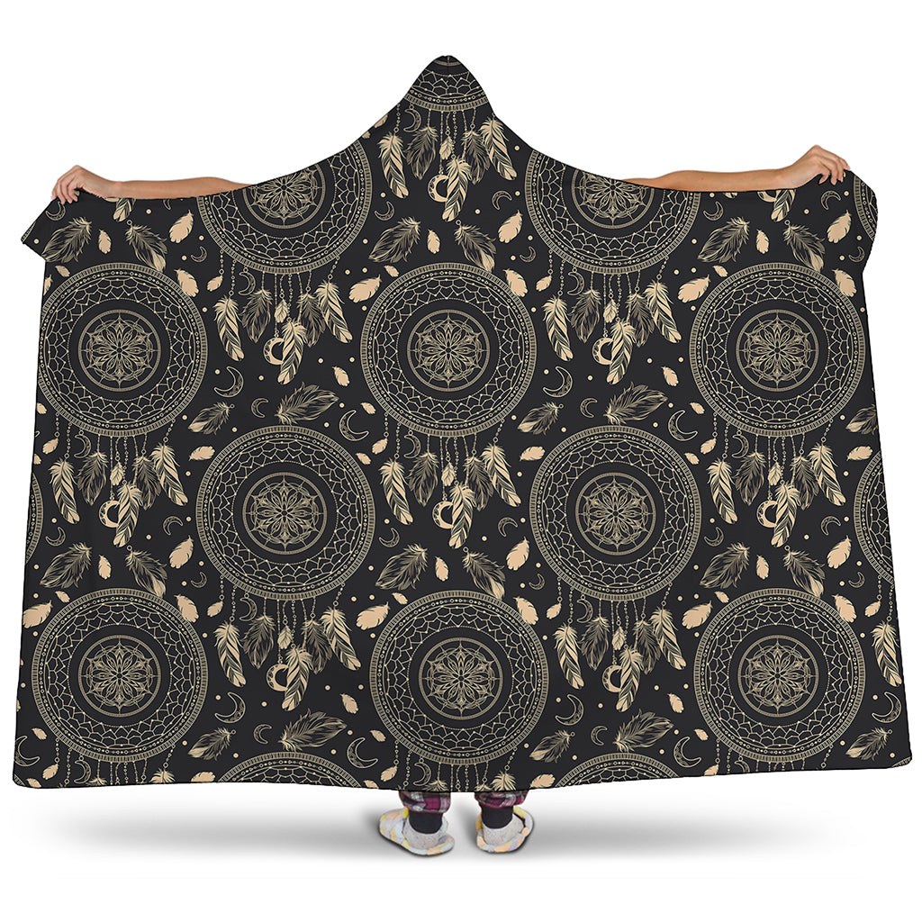 Vintage Native Dream Catcher Print Hooded Blanket