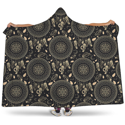 Vintage Native Dream Catcher Print Hooded Blanket