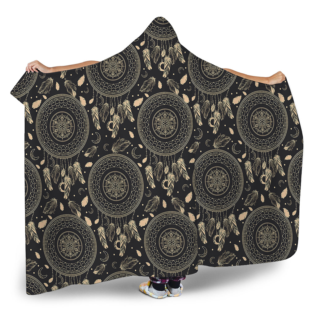 Vintage Native Dream Catcher Print Hooded Blanket