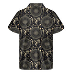 Vintage Native Dream Catcher Print Men's Short Sleeve Shirt