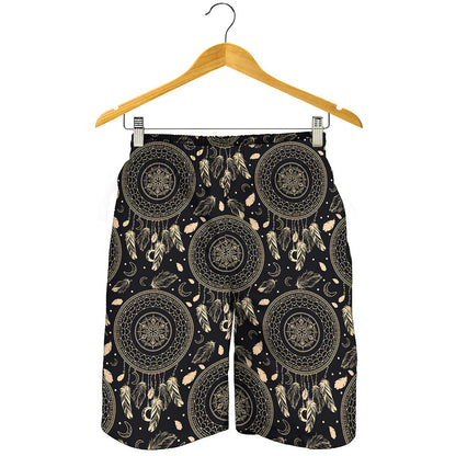 Vintage Native Dream Catcher Print Men's Shorts