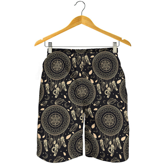 Vintage Native Dream Catcher Print Men's Shorts