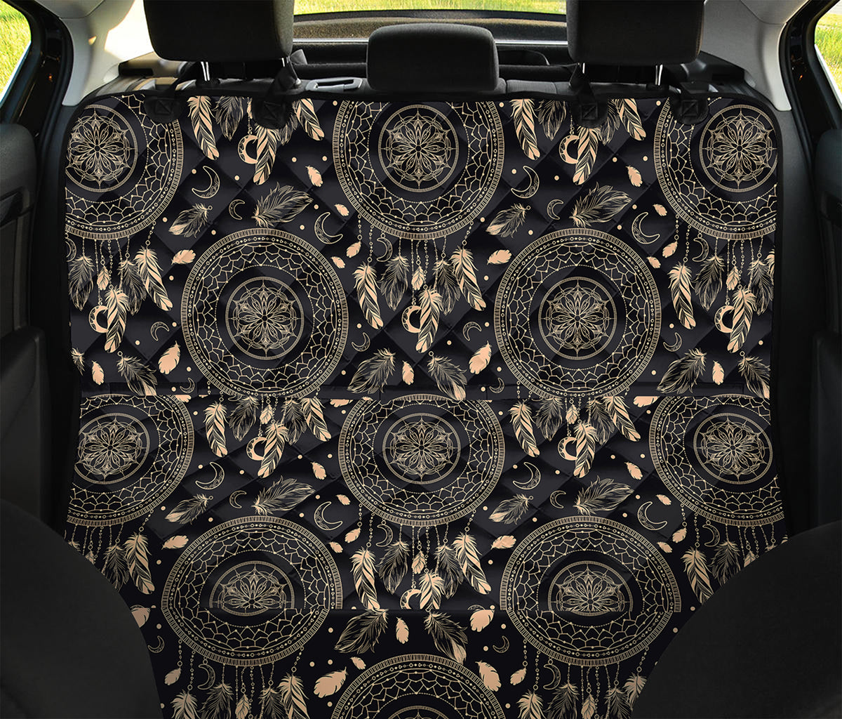 Vintage Native Dream Catcher Print Pet Car Back Seat Cover