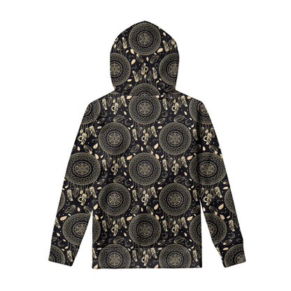 Vintage Native Dream Catcher Print Pullover Hoodie