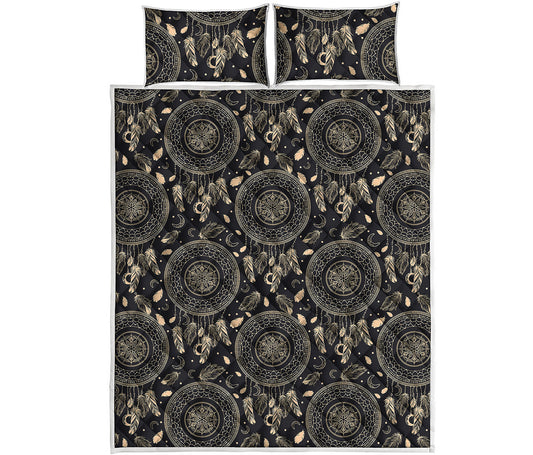 Vintage Native Dream Catcher Print Quilt Bed Set