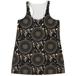 Vintage Native Dream Catcher Print Women's Racerback Tank Top