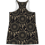 Vintage Native Dream Catcher Print Women's Racerback Tank Top