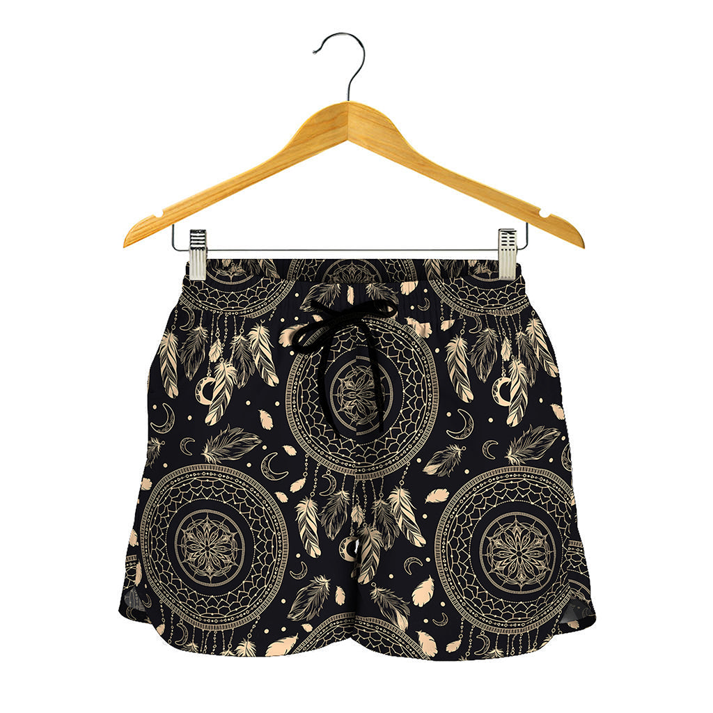 Vintage Native Dream Catcher Print Women's Shorts