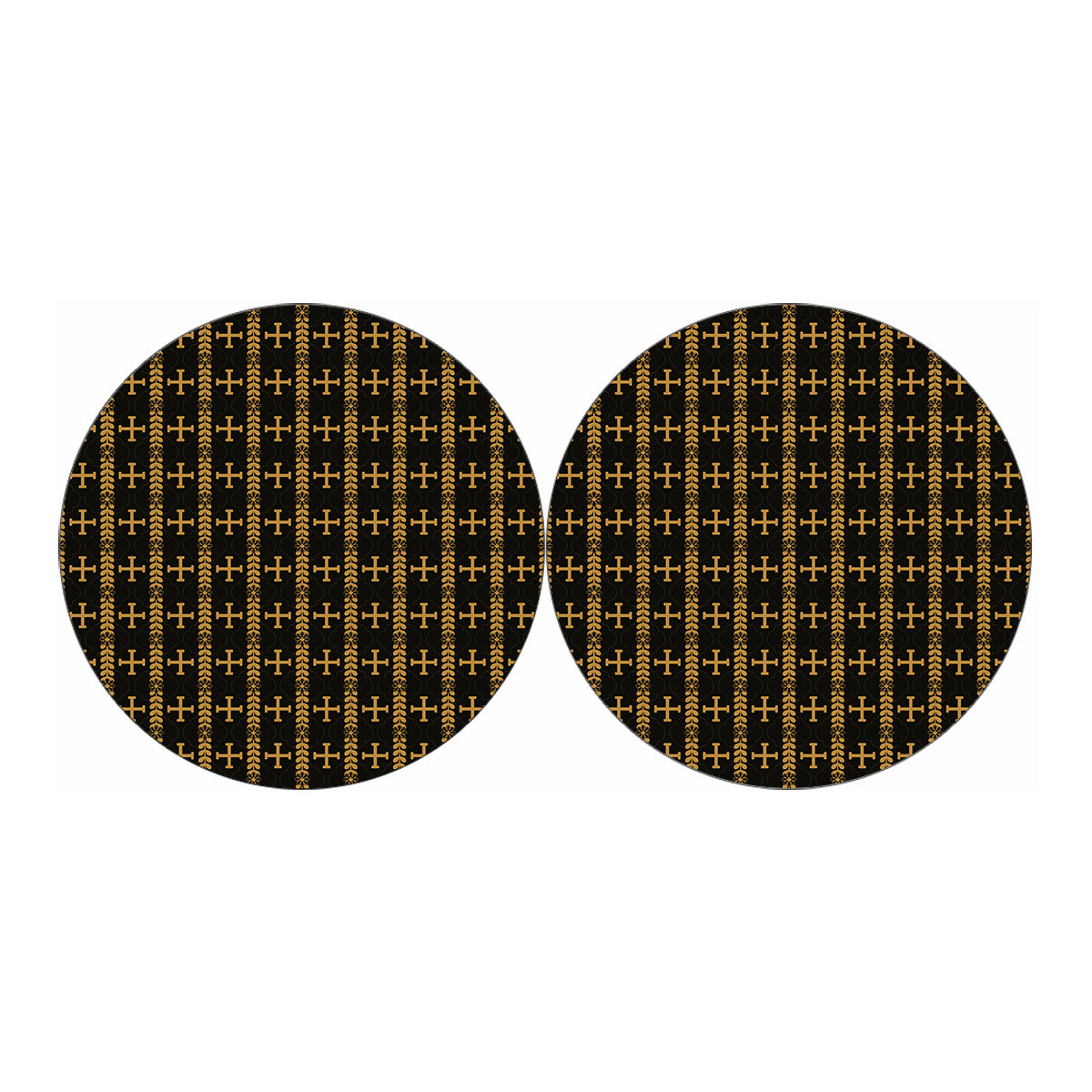 Vintage Orthodox Pattern Print Car Coasters