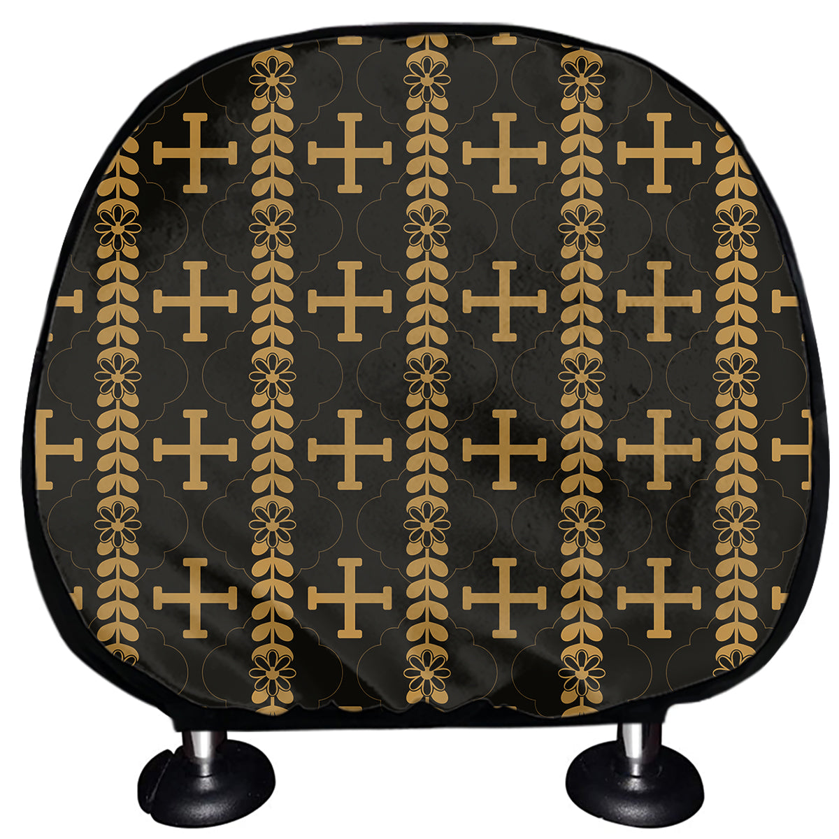 Vintage Orthodox Pattern Print Car Headrest Covers