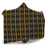 Vintage Orthodox Pattern Print Hooded Blanket