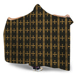 Vintage Orthodox Pattern Print Hooded Blanket