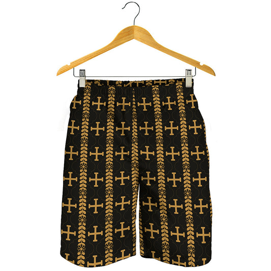 Vintage Orthodox Pattern Print Men's Shorts