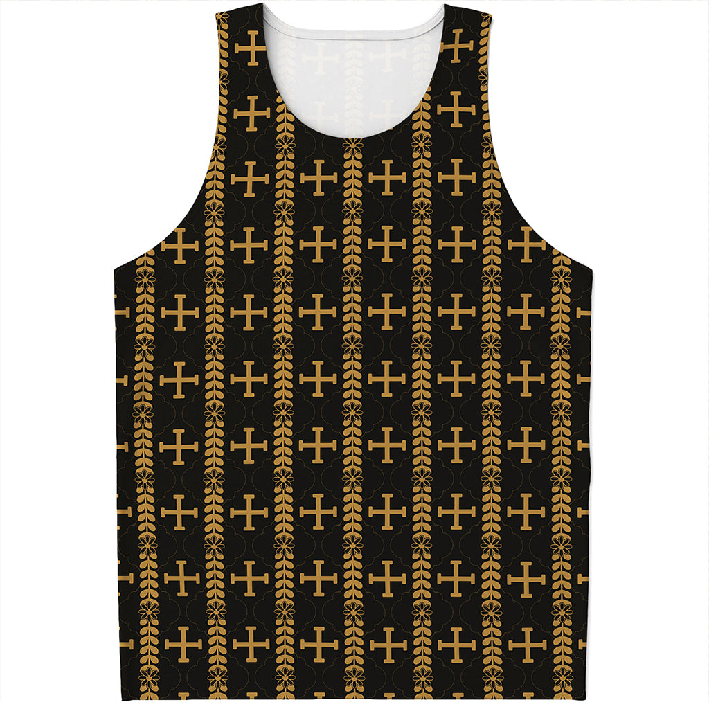 Vintage Orthodox Pattern Print Men's Tank Top