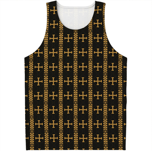 Vintage Orthodox Pattern Print Men's Tank Top