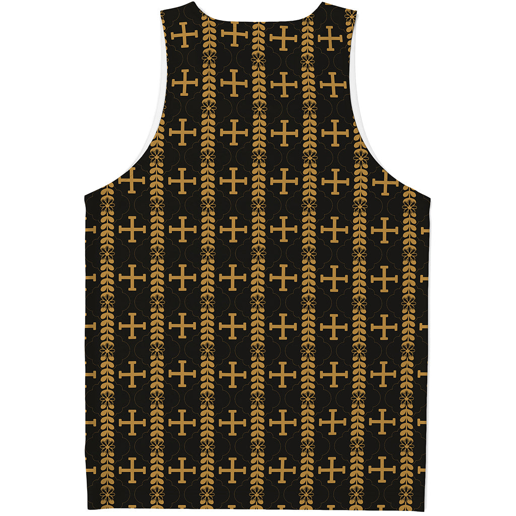 Vintage Orthodox Pattern Print Men's Tank Top