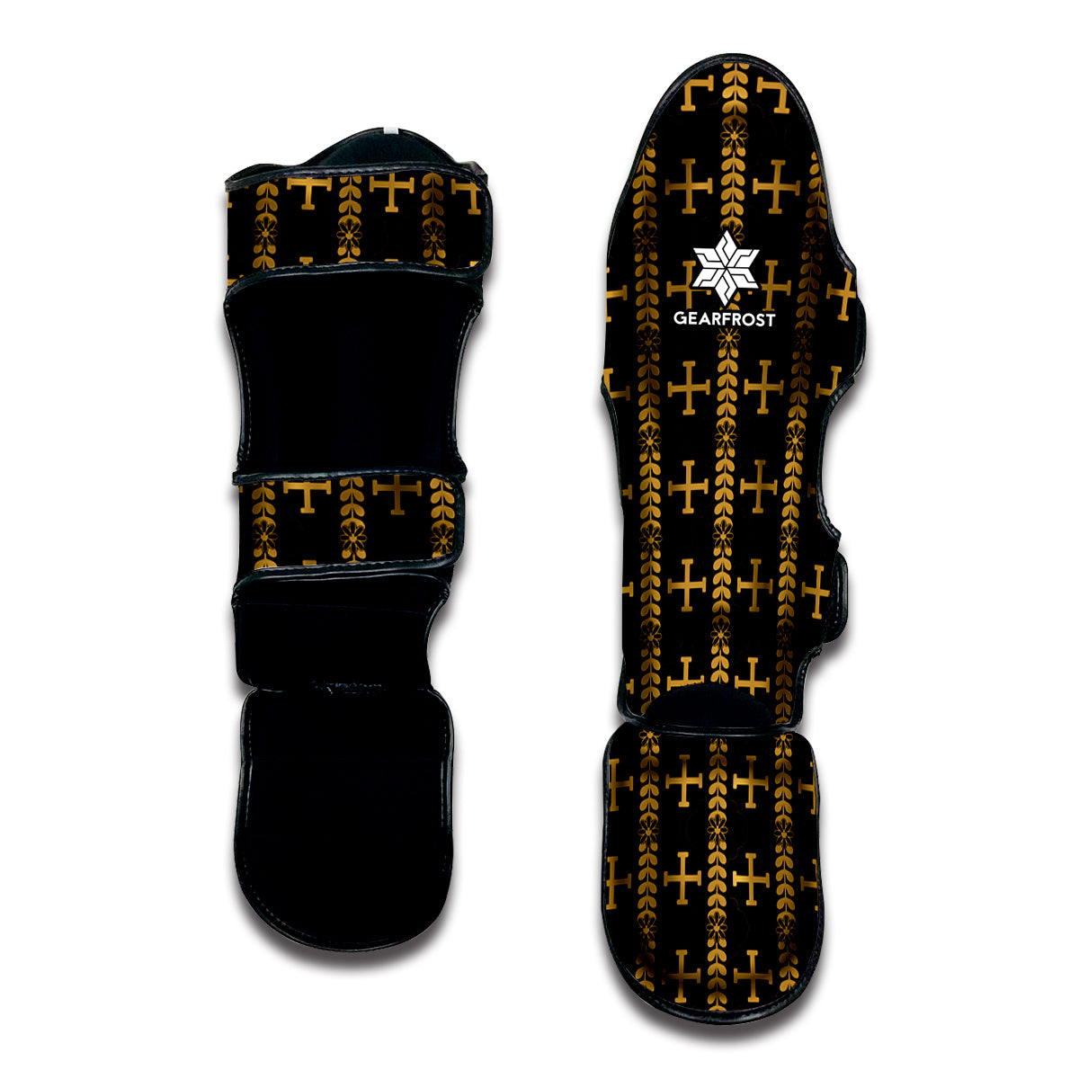 Vintage Orthodox Pattern Print Muay Thai Shin Guard