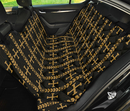 Vintage Orthodox Pattern Print Pet Car Back Seat Cover