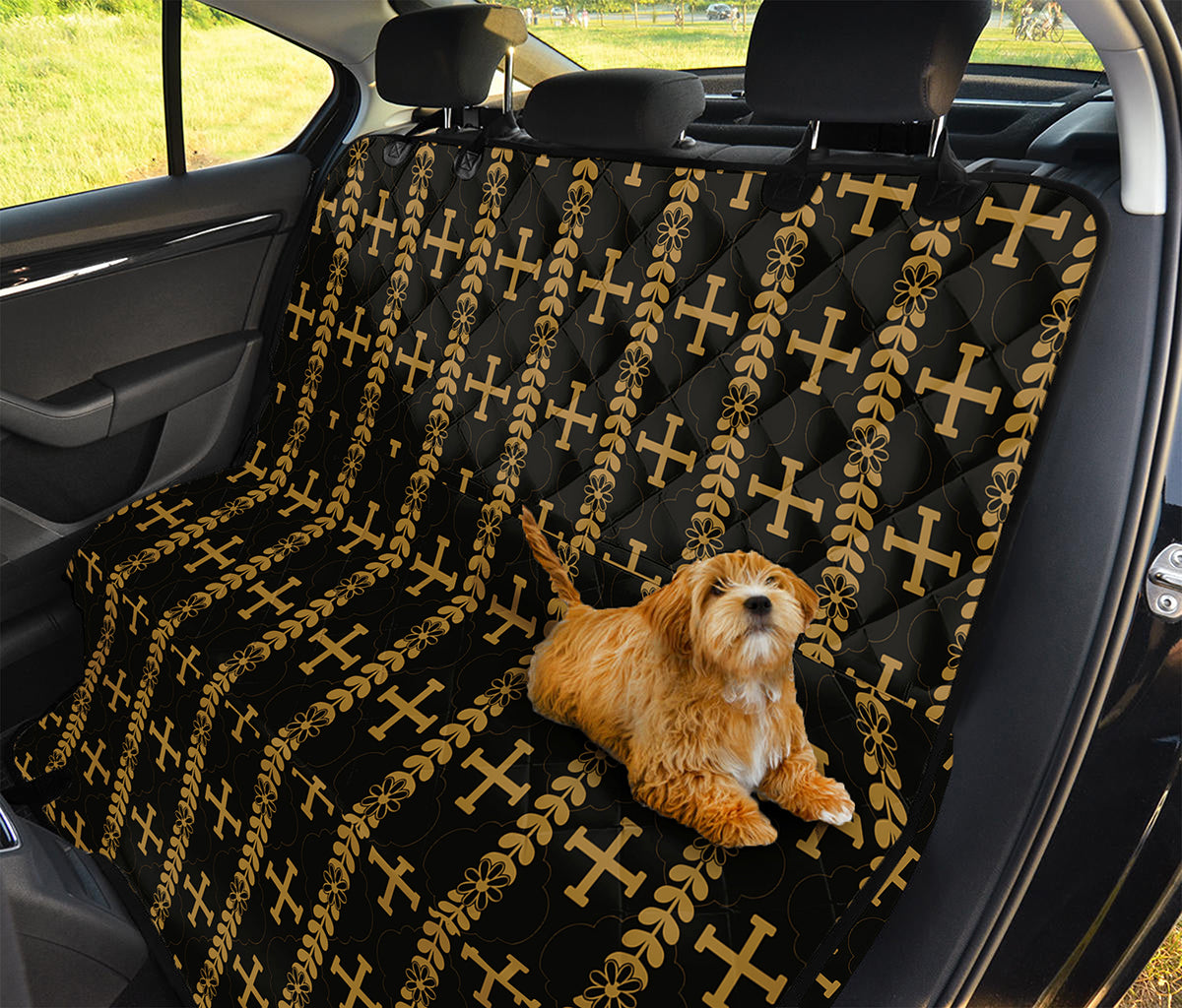 Vintage Orthodox Pattern Print Pet Car Back Seat Cover