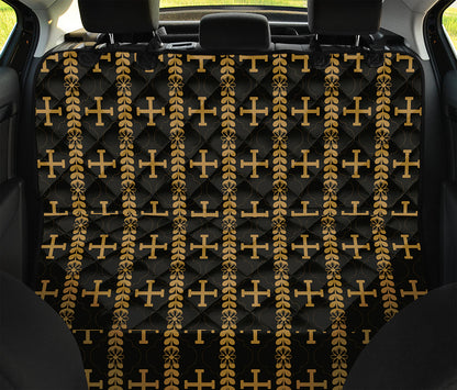 Vintage Orthodox Pattern Print Pet Car Back Seat Cover