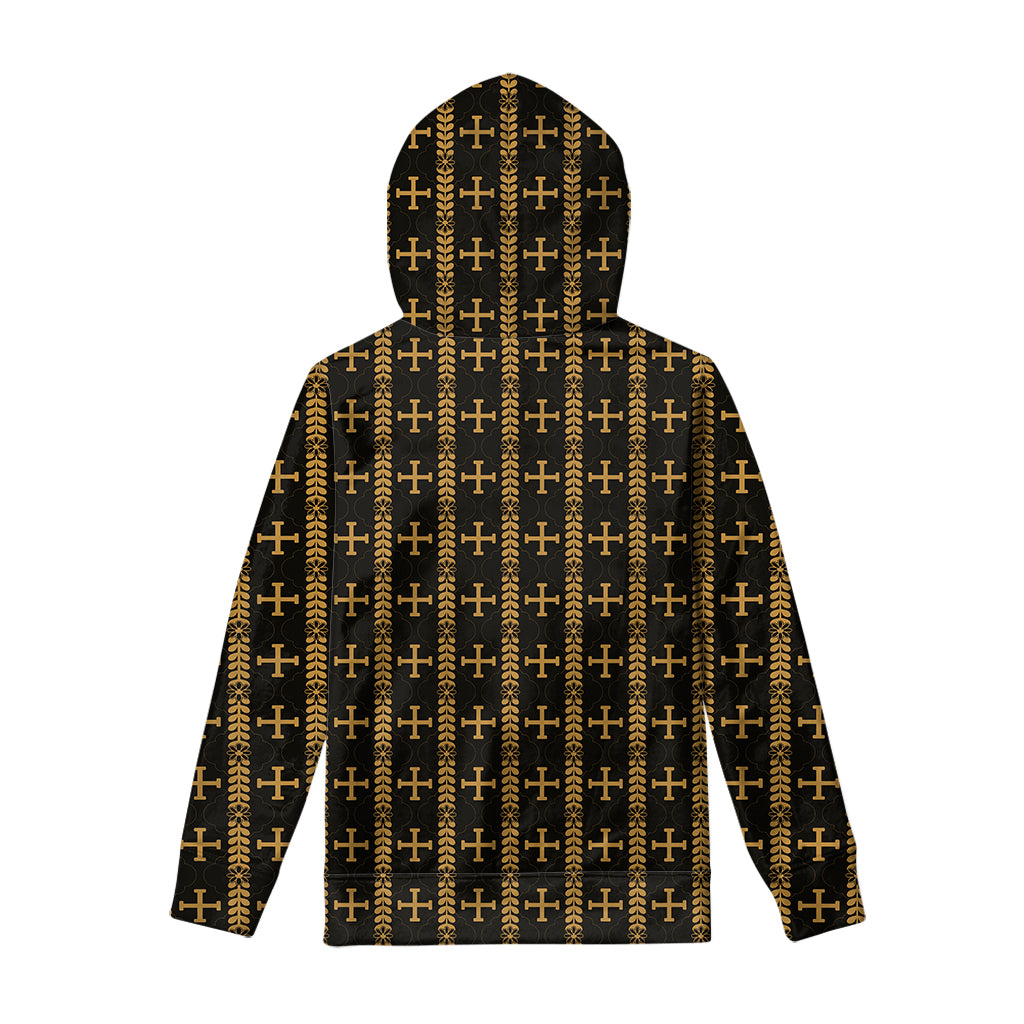 Vintage Orthodox Pattern Print Pullover Hoodie