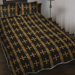 Vintage Orthodox Pattern Print Quilt Bed Set