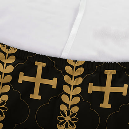 Vintage Orthodox Pattern Print Sofa Cover