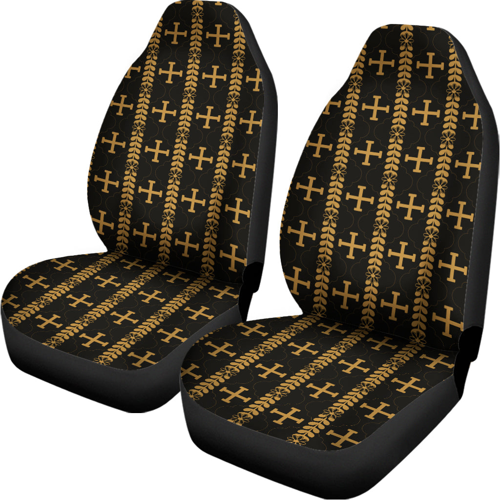 Vintage Orthodox Pattern Print Universal Fit Car Seat Covers