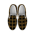 Vintage Orthodox Pattern Print White Slip On Shoes
